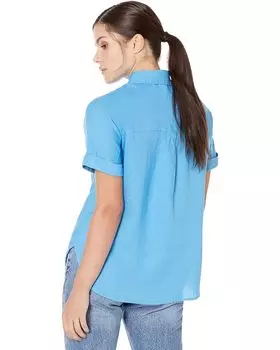 Рубашка MANGO Pai Shirt, цвет Light/Pastel Blue