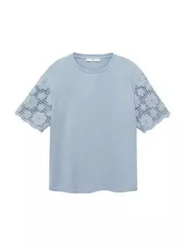 Рубашка MANGO PETUNIA, светло-синий