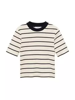 Рубашка MANGO RAYITO, бежевый