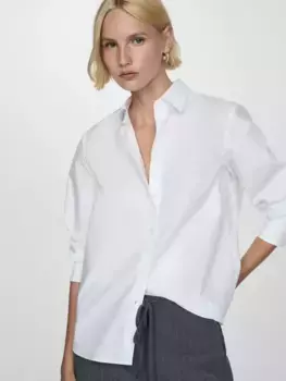 Рубашка Mango Regu Long Sleeve, белый