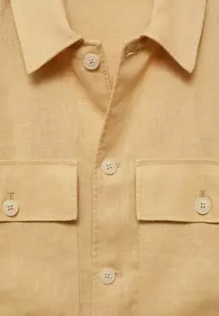 Рубашка Mango, светло-желтый