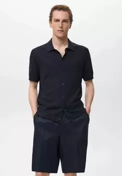 Рубашка Mango, темно-синий