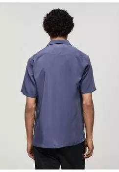 Рубашка Mango, темно-синий