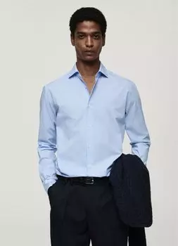 Рубашка Mango, темно-синий