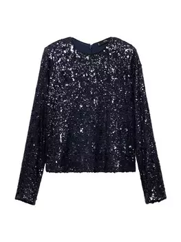 Рубашка MANGO XLENJUI, темно-синий