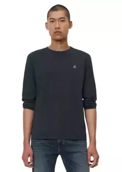 Рубашка Marc O'Polo с длинными рукавами "из чистого органического хлопка", синий