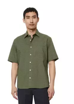 Рубашка Marc O'Polo с короткими рукавами "из органического хлопкового поплина", зеленый