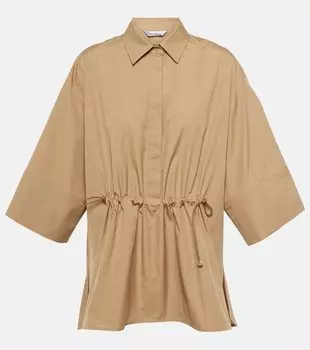 Рубашка March из хлопкового поплина Max Mara, бежевый