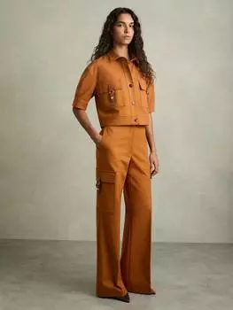 Рубашка мариан с карманом на пряжке Reiss, цвет Rust