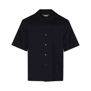 Рубашка Marni Boxy Fit Tropical Bowling 'Blue/Black', синий