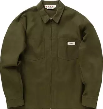 Рубашка Marni Boxy 'Leaf Green', зеленый