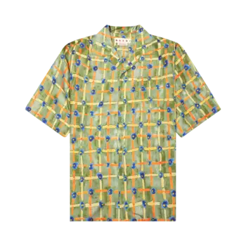 Рубашка Marni Short-Sleeve 'Leaf Green', зеленый