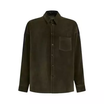 Рубашка Marni Suede Shirt, зеленый
