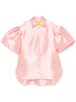 Рубашка Marques'Almeida из ткани микадо с плиссированными рукавами, розовый