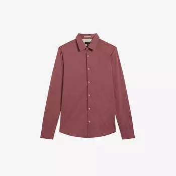 Рубашка Marros из хлопкового джерси с длинными рукавами Ted Baker, розовый