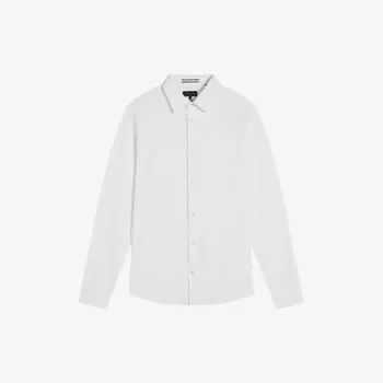 Рубашка Marros из хлопкового джерси с длинными рукавами Ted Baker, белый