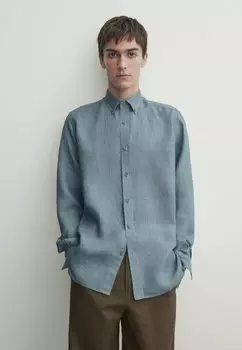 Рубашка Massimo Dutti, цвет blue