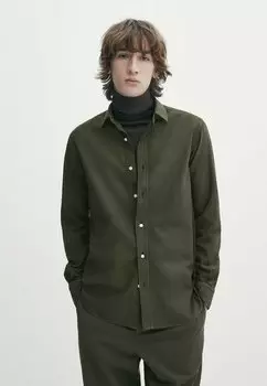 Рубашка Massimo Dutti, цвет dark green
