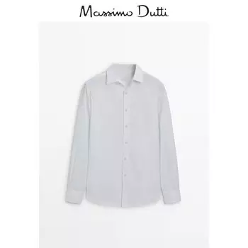 Рубашка Massimo Dutti приталенная, белый