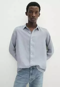 Рубашка Massimo Dutti, серо-синий