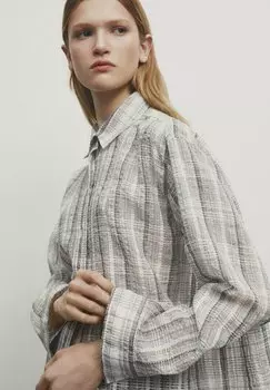 Рубашка Massimo Dutti, серый