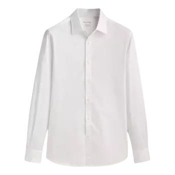 Рубашка Massimo Dutti Slim Fit Cotton Twill, белый