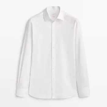 Рубашка Massimo Dutti Slim Fit Textured, белый