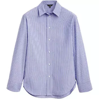 Рубашка Massimo Dutti Striped Cotton, голубой/белый
