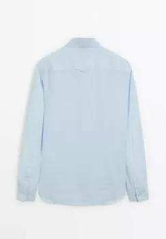 Рубашка Massimo Dutti, светло-голубой