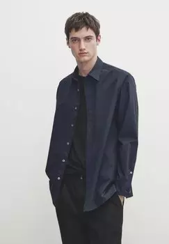 Рубашка Massimo Dutti, темно-синий