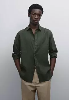 Рубашка Massimo Dutti, темно-зеленый