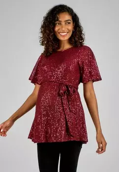 Рубашка MATERNITY SEQUIN REGULAR FIT JoJo Maman Bb, красный