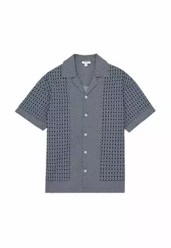 Рубашка MATISSE GEOMETRIC- CUBAN-COLLAR Reiss, синий