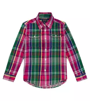 Рубашка matlock в клетку из хлопка Polo Ralph Lauren Kids, мультиколор