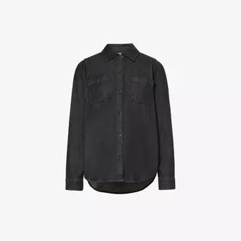 Рубашка Mattie классического кроя из хлопка с закругленным краем Paige, цвет washed carbon