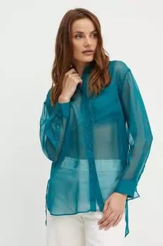 Рубашка Max&Co., бирюзовый