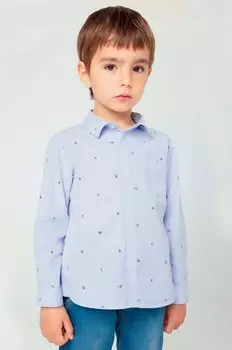 Рубашка Mayoral из хлопка для детей, синий
