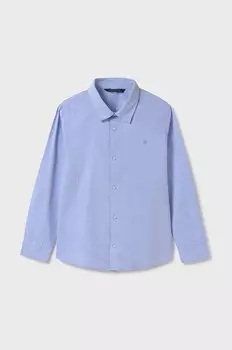 Рубашка Mayoral из хлопка для детей, синий
