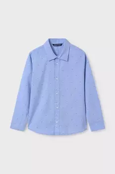 Рубашка Mayoral из хлопка для детей, синий