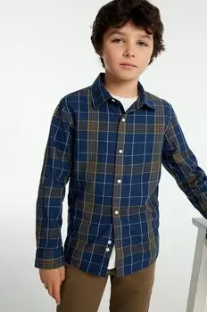 Рубашка Mayoral из хлопка для детей, темно-синий