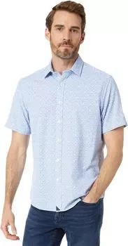 Рубашка Mayrud Performance с короткими рукавами без морщин UNTUCKit, синий