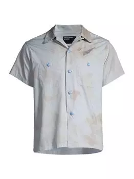 Рубашка Mechanics с пуговицами спереди Enfants Riches Dprims, синий