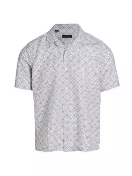 Рубашка Medallion из ткани Saks Fifth Avenue, синий