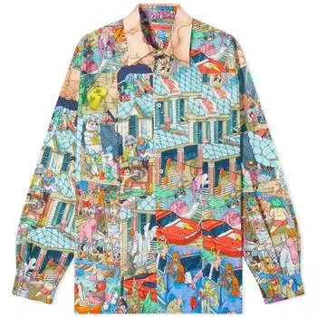 Рубашка Members Of The Rage Patchwork Party Flannel, мультиколор