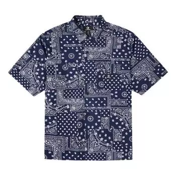 Рубашка Men's Converse Cashew Full Print Short Sleeve Navy Blue Shirt