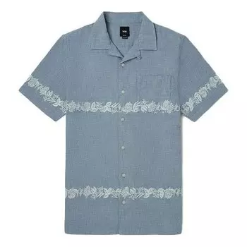 Рубашка men's denim short sleeve blue shirt Vans, синий
