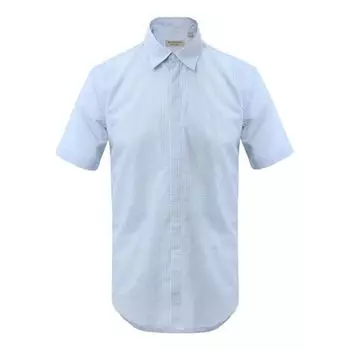 Рубашка men's short sleeve shirt light grey Burberry, серый