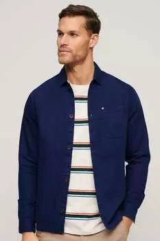 Рубашка Merchant из смесового льна Superdry, синий
