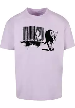 Рубашка Merchcode Brandalised - Barcode Leopard, цвет Light purple