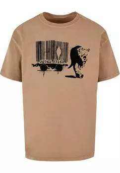 Рубашка Merchcode Brandalised - Barcode Leopard, коричневый